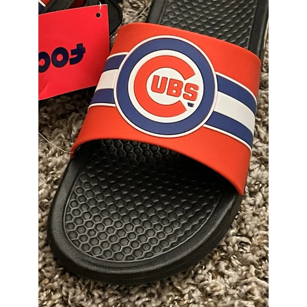 Chicago Cubs Slides Sandals Men’s Size M (9-10) Genuine MLB Merchandise - NEW
